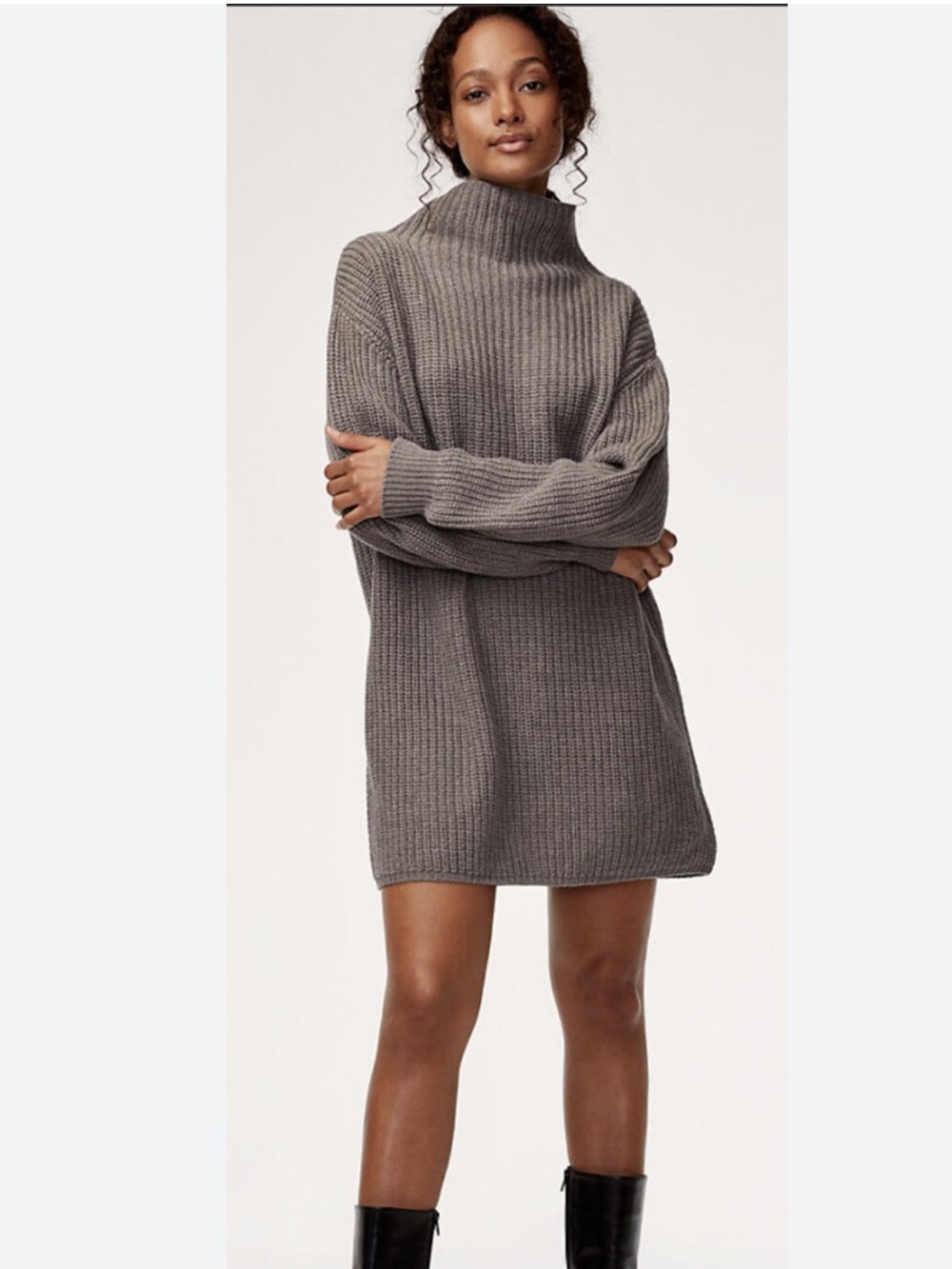 Wilfred Merano Wool Ribbed Knit Sweater Dress